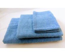 4-delige handdoekenset Fairtrade blauw (450g/m²)