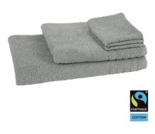 4-delige handdoekenset Fairtrade grijsgroen (450g/m²)