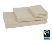 4-delige handdoekenset Fairtrade crème (450g/m²)