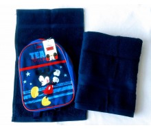 Zwemset met rugzakje Disney Mickey Mouse (kleur handdoeken naar keuze)
